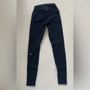 ALO Yoga Black High-Waist Leggings with Calf Logo